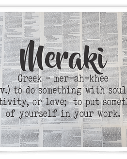 Meraki Dictionary Print